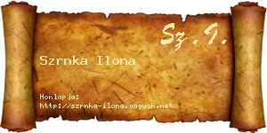 Szrnka Ilona névjegykártya